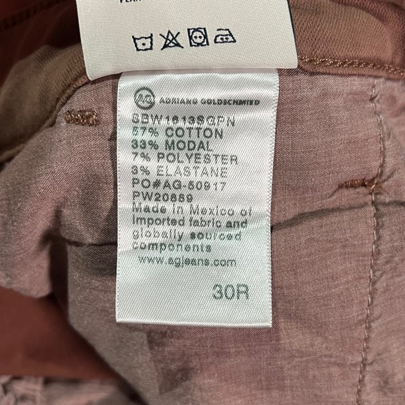 Adriano Goldschmied Caden Trouser Womens Size‎ 30R 32x28 Pants Brown Tailored AG - Picture 10 of 12